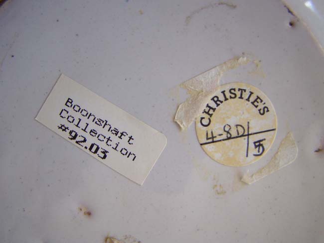 A RARE Dutch Delft blue and white monogrammed plate dated 1688 — image 3